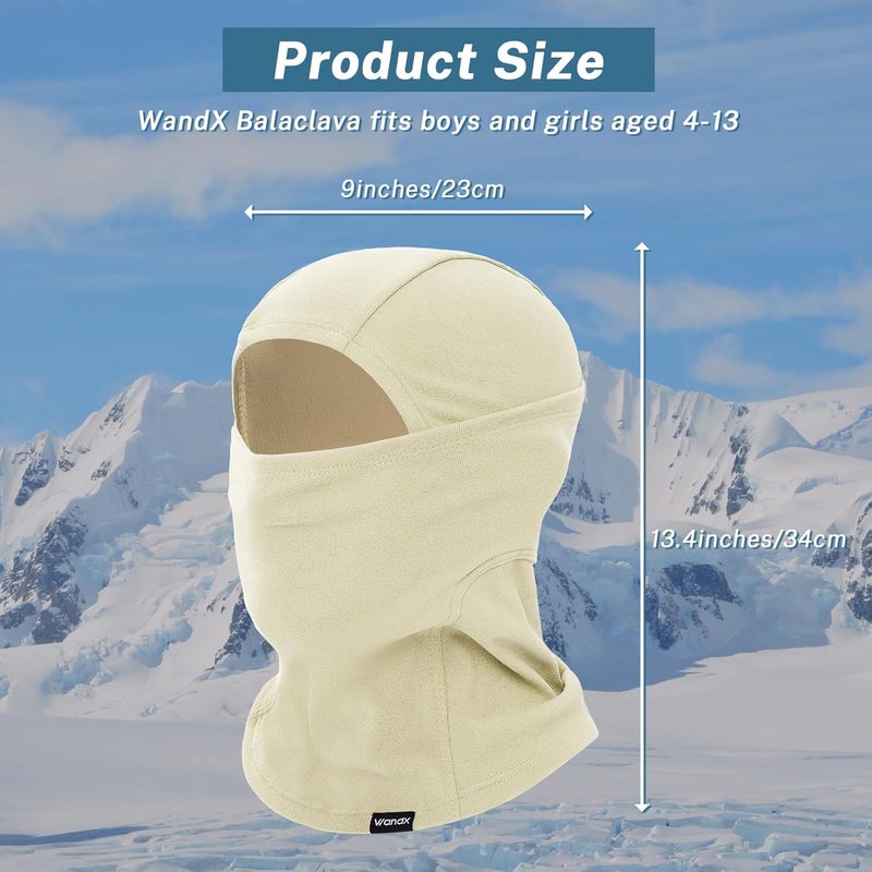 Wandx Winter Balaclava Ski Mask for Kids Windproof Ski Face Neck Warmer for Cold Weather Winter Outdoor Sports - Image 2